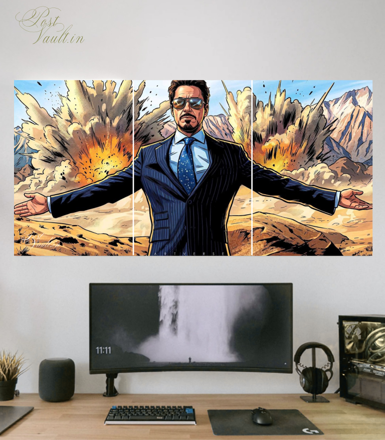 š„ Tony Stark "The Jericho" Comic Style 3-Panel Split Poster Set