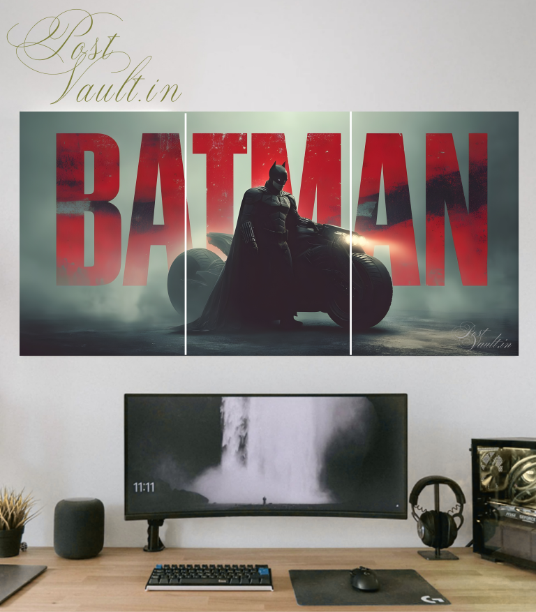 🦇 The Batman "Vengeance" Cinematic 3-Panel Split Poster Set