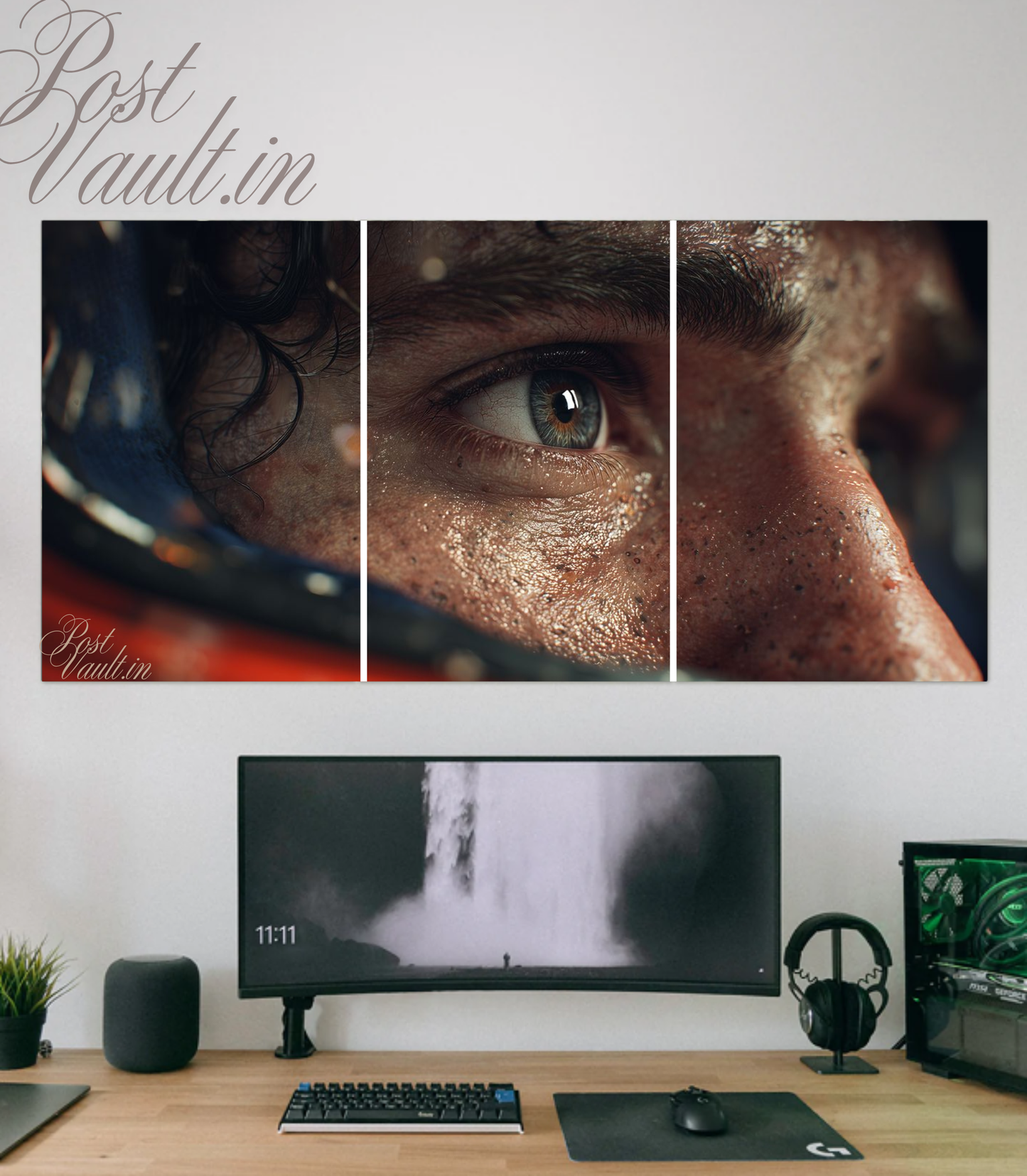👁️ "Absolute Focus" Cinematic Macro 3-Panel Split Poster Set A4