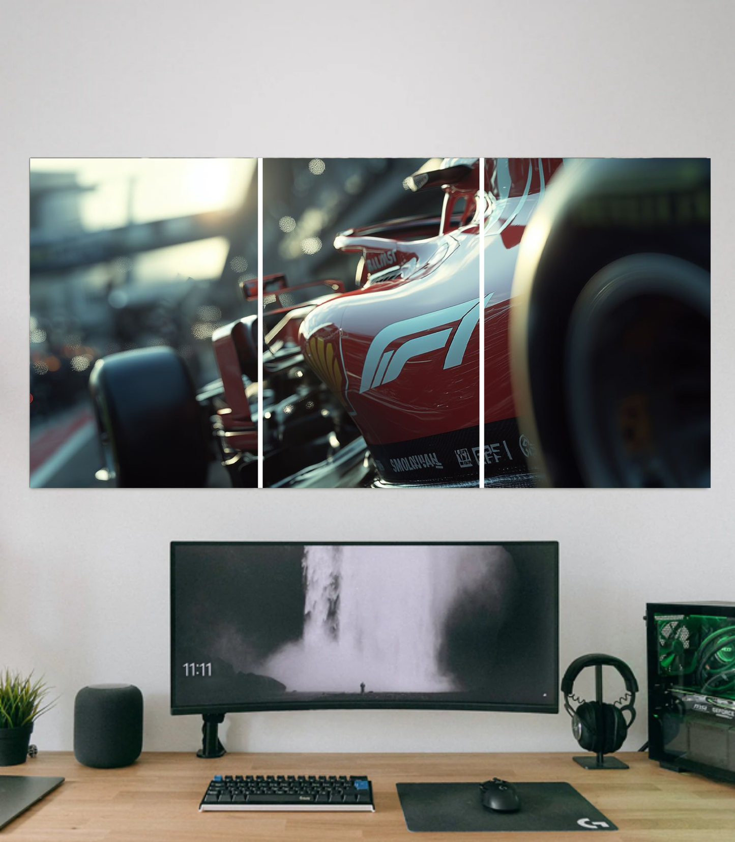 🏎️ Formula 1 "Grand Prix" 3-Panel Split Poster Set – 300 GSM Premium A4