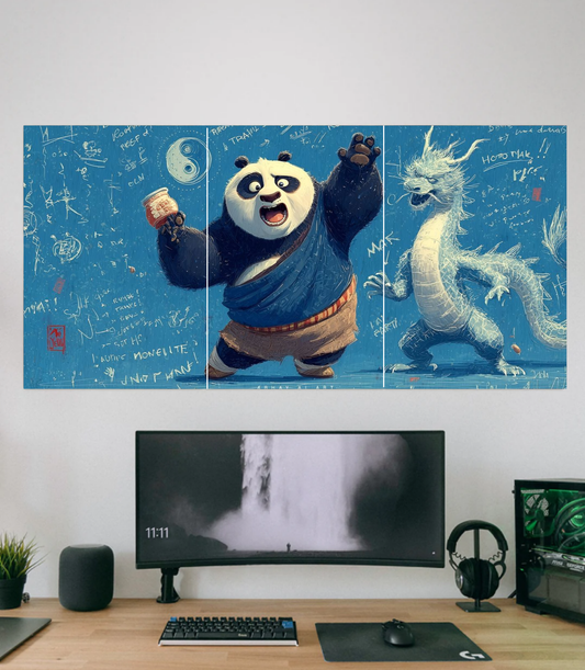 Kung Fu Panda "Dragon Warrior" 3-Panel Split Poster Set