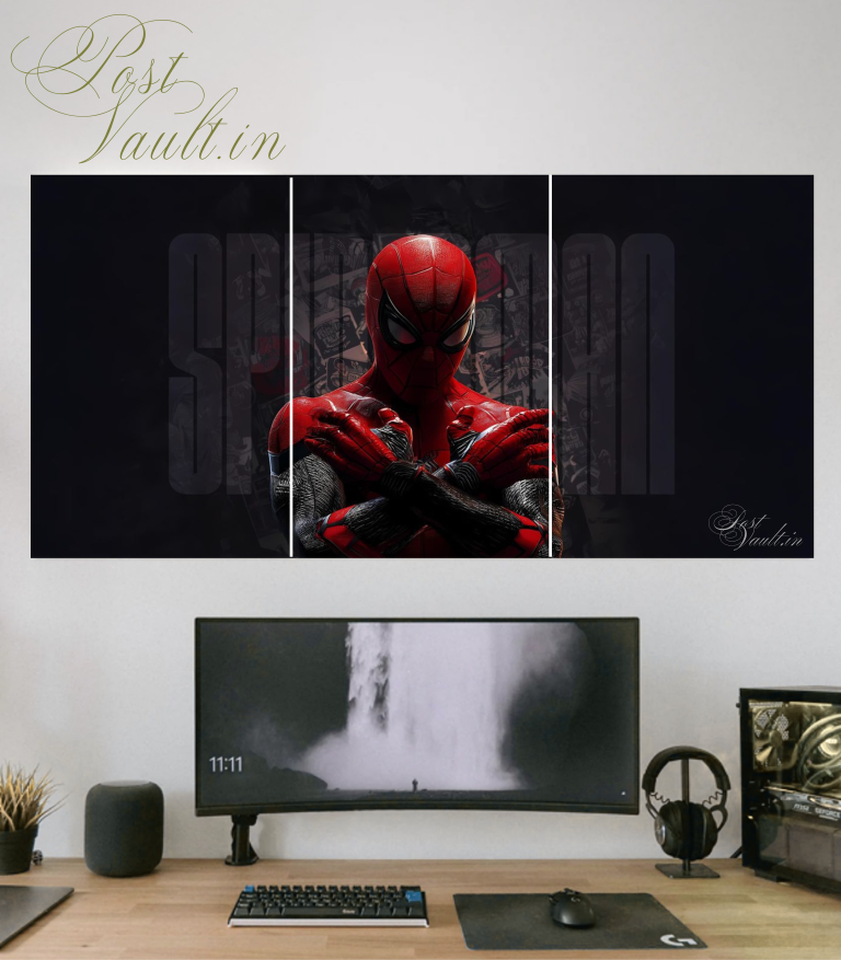 🕷️ Spider-Man "Vigilante Stance" Cinematic 3-Panel Split Poster Set