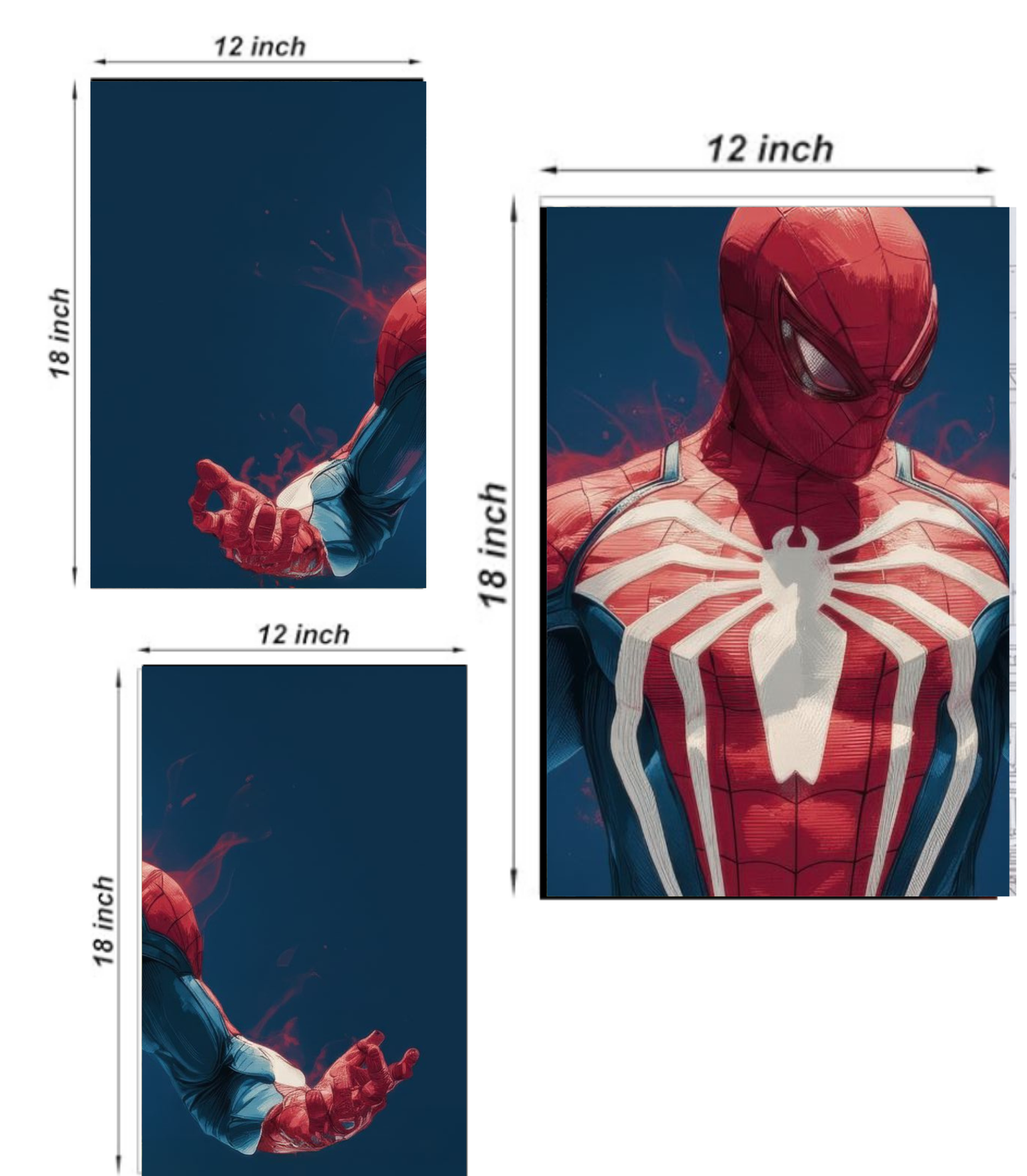 Spiderman Cinematic 3-Panel Split Poster