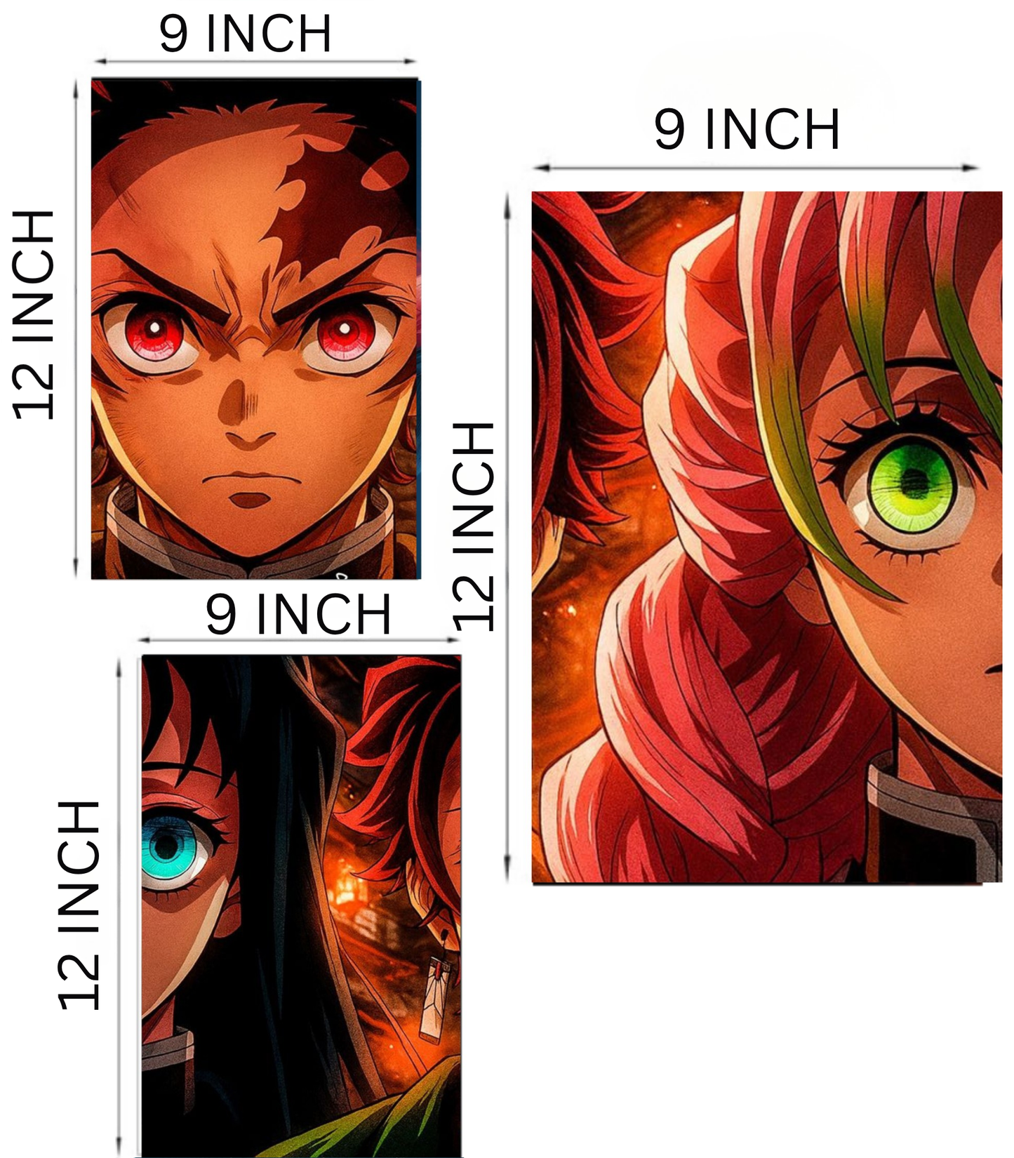 🔥 Demon Slayer "Swordsmith Village" 3-Panel Split Poster Set