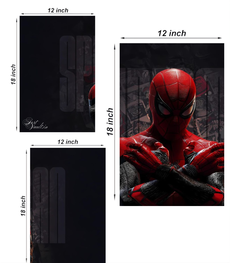 🕷️ Spider-Man "Vigilante Stance" Cinematic 3-Panel Split Poster Set