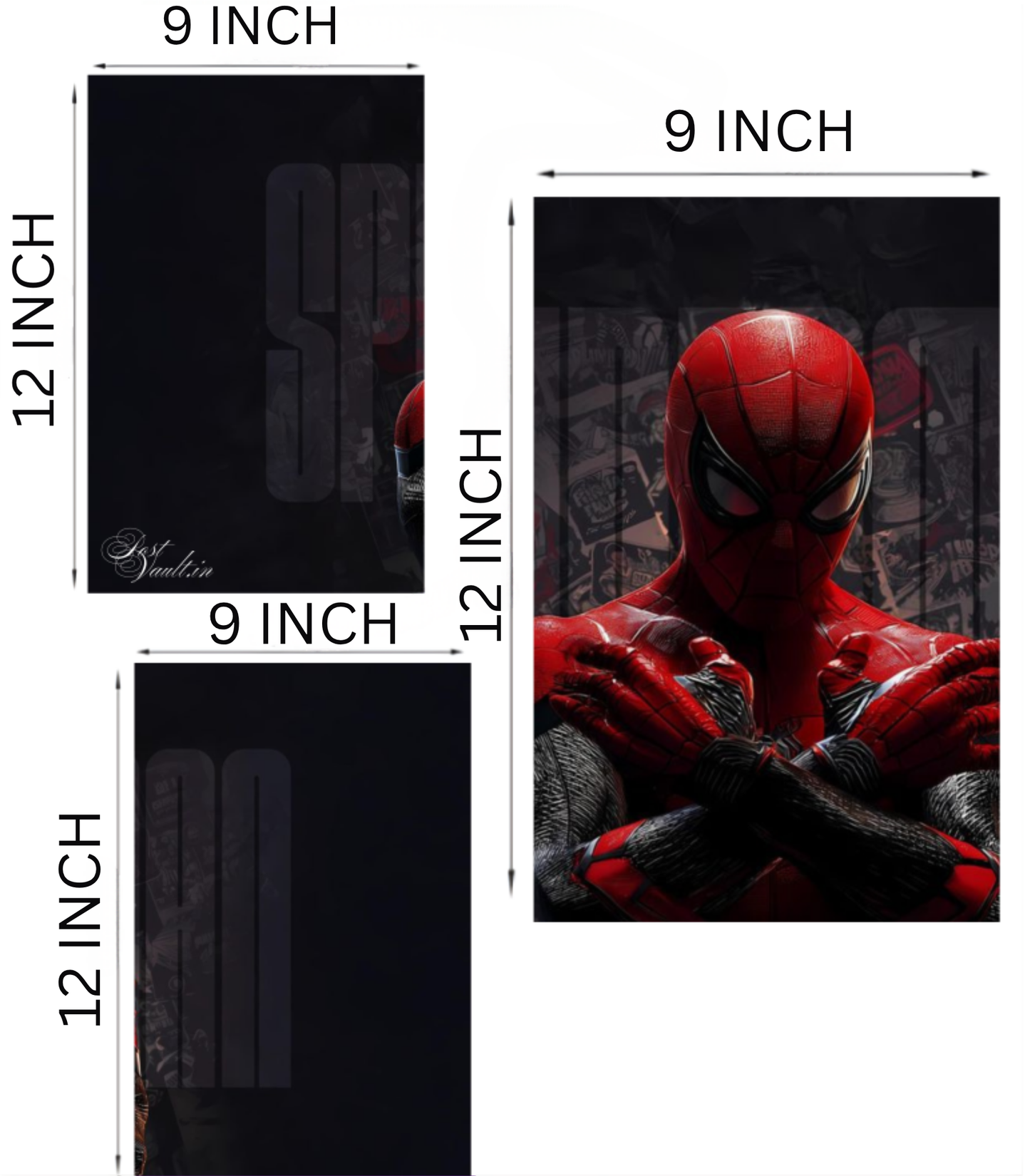 🕷️ Spider-Man "Vigilante Stance" Cinematic 3-Panel Split Poster Set