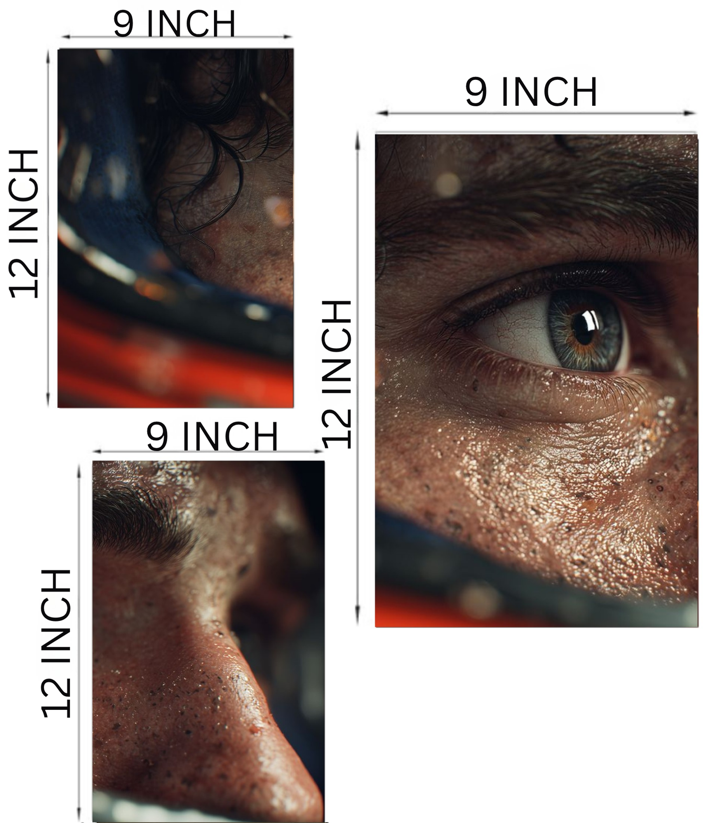 👁️ "Absolute Focus" Cinematic Macro 3-Panel Split Poster Set A4
