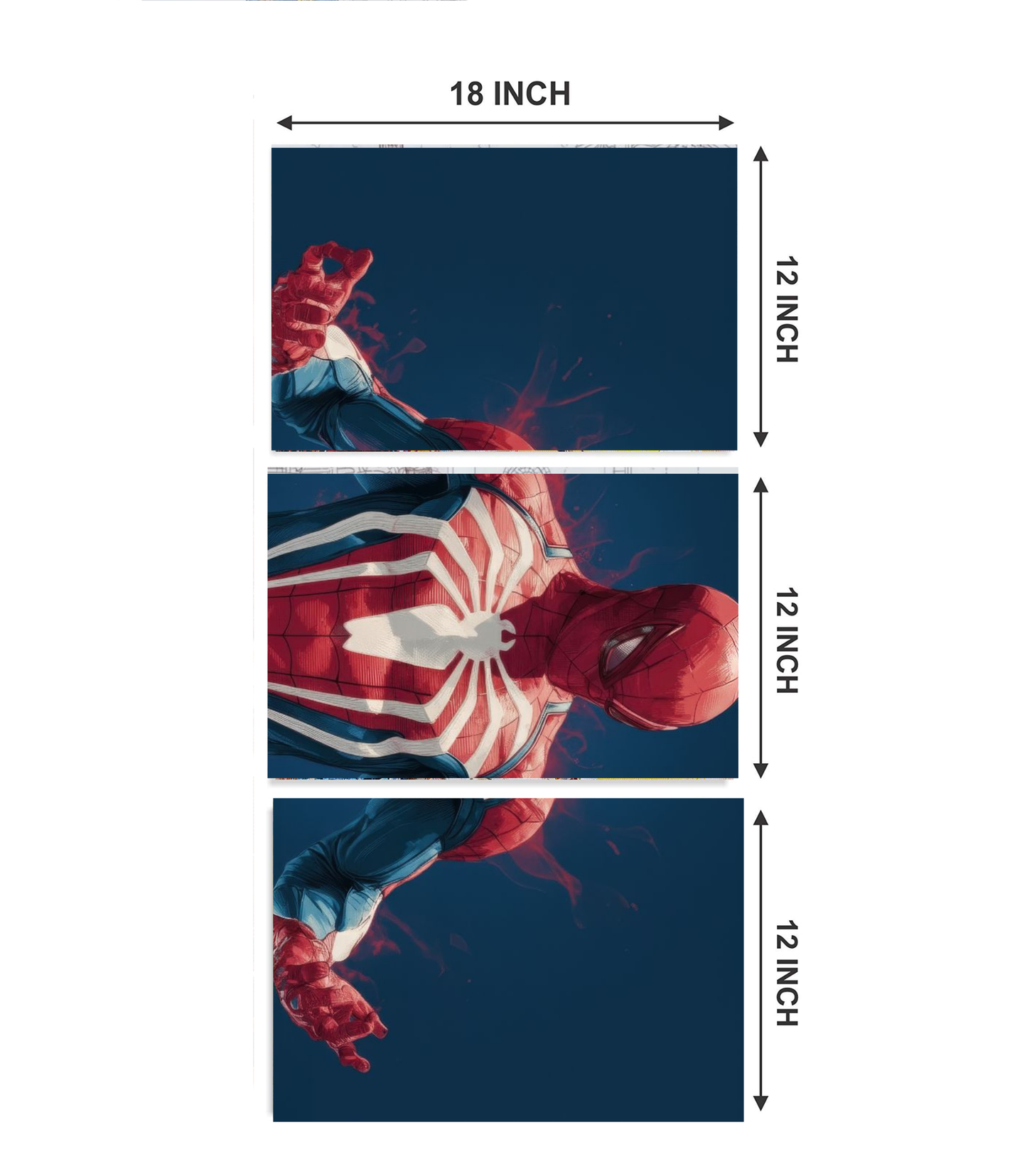 Spiderman Cinematic 3-Panel Split Poster
