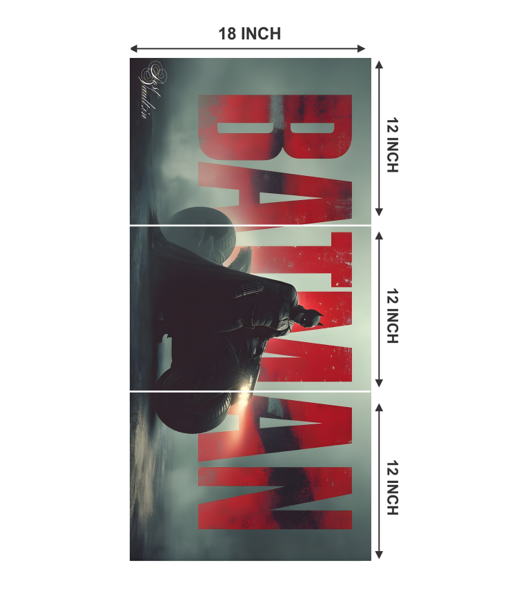 🦇 The Batman "Vengeance" Cinematic 3-Panel Split Poster Set