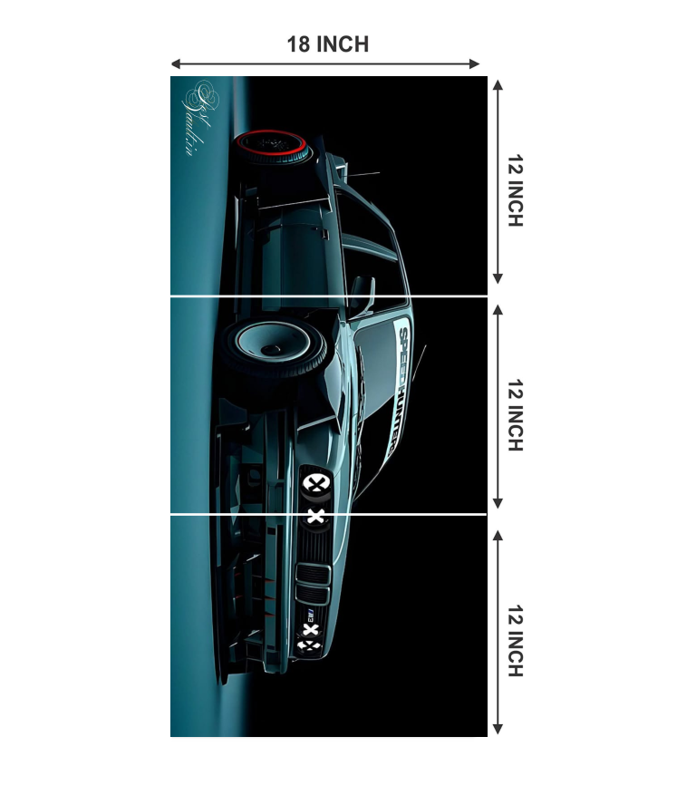 🏎️ Classic Widebody BMW "Speedhunters" 3-Panel Split Poster Set