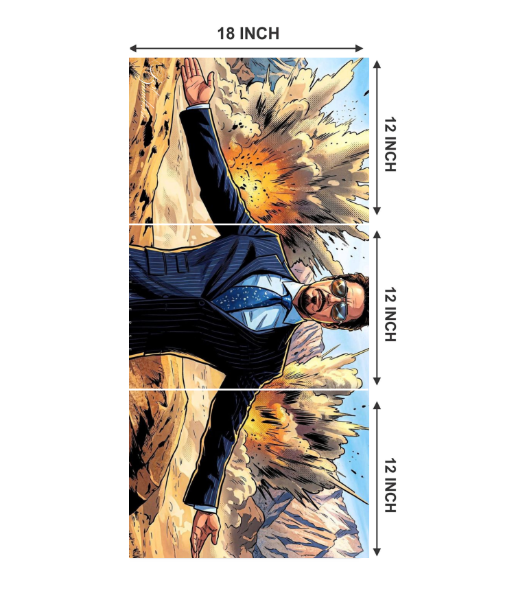 💥 Tony Stark "The Jericho" Comic Style 3-Panel Split Poster Set
