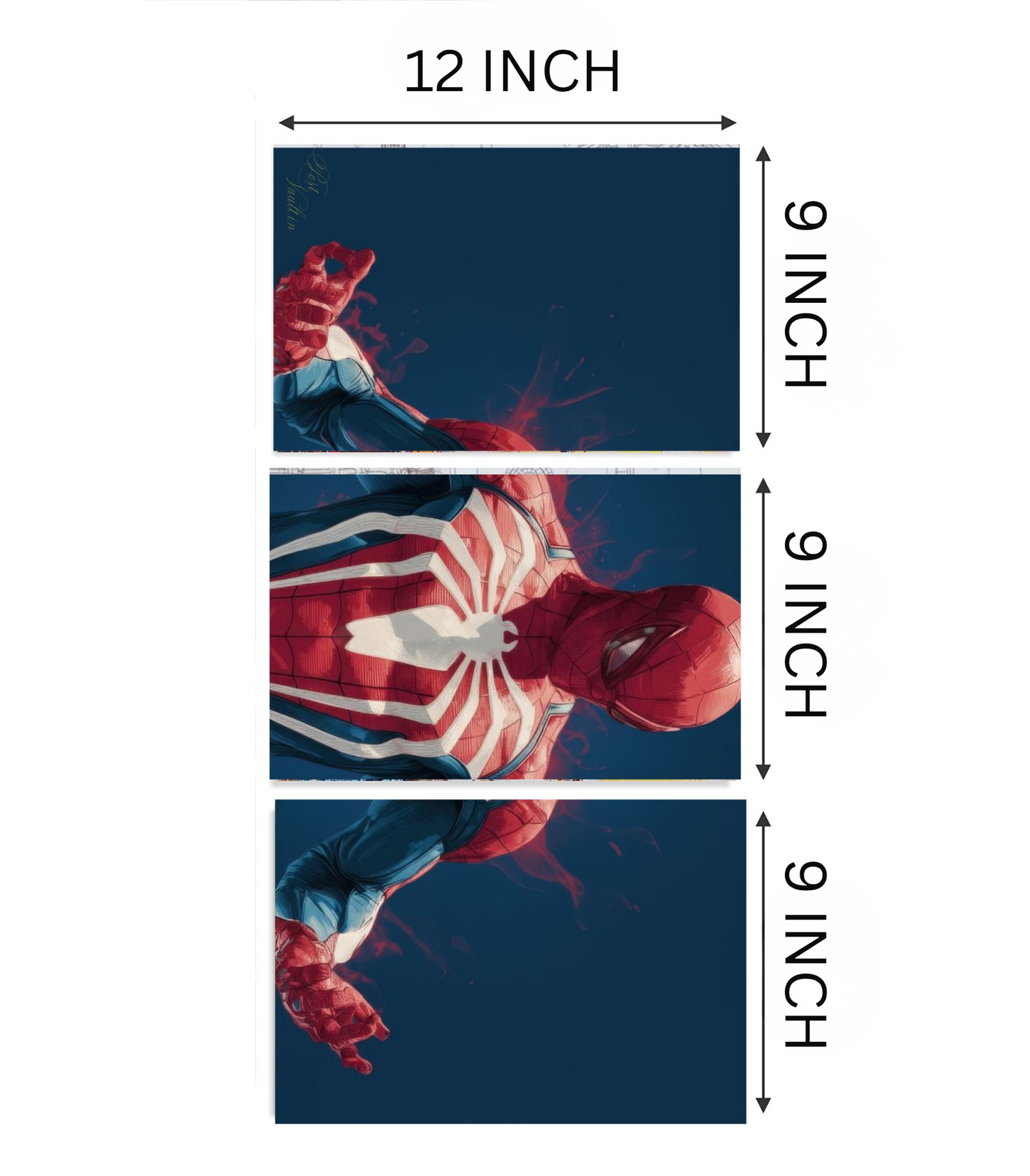 🕸️ Spiderman Cinematic 3-Panel Split Poster – Premium Wall Art Set