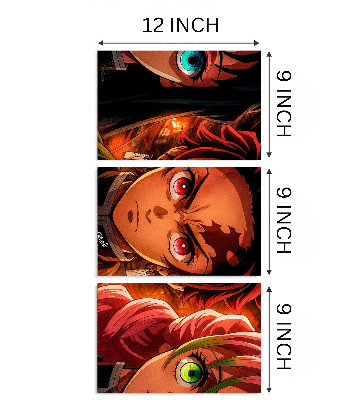 🔥 Demon Slayer "Swordsmith Village" 3-Panel Split Poster Set