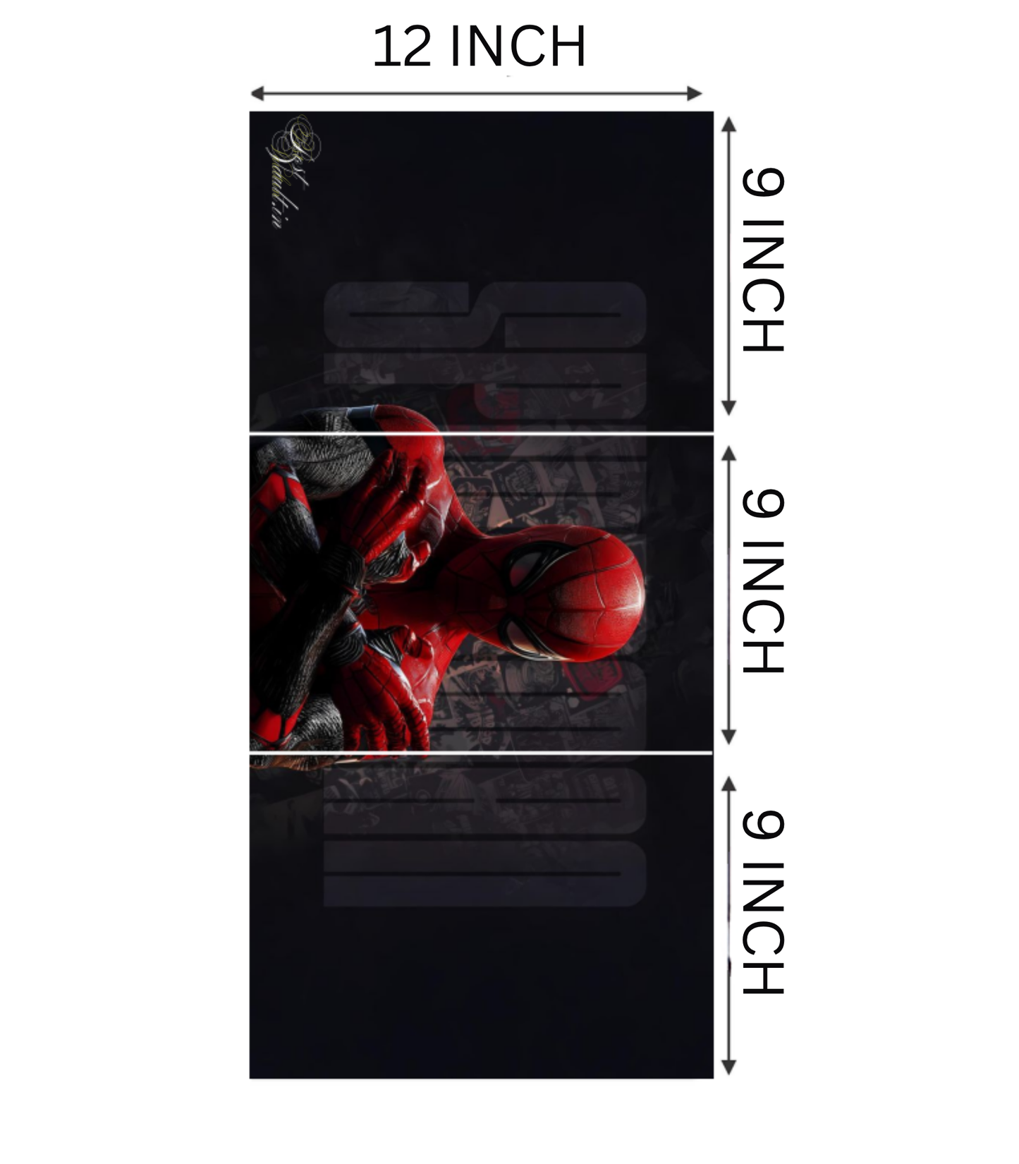 🕷️ Spider-Man "Vigilante Stance" Cinematic 3-Panel Split Poster Set