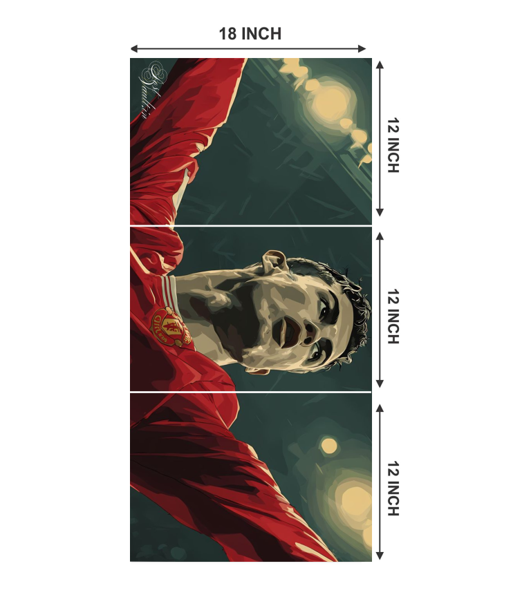 ⚽ Cristiano Ronaldo "CR7 Legacy" Cinematic 3-Panel Split Poster Set