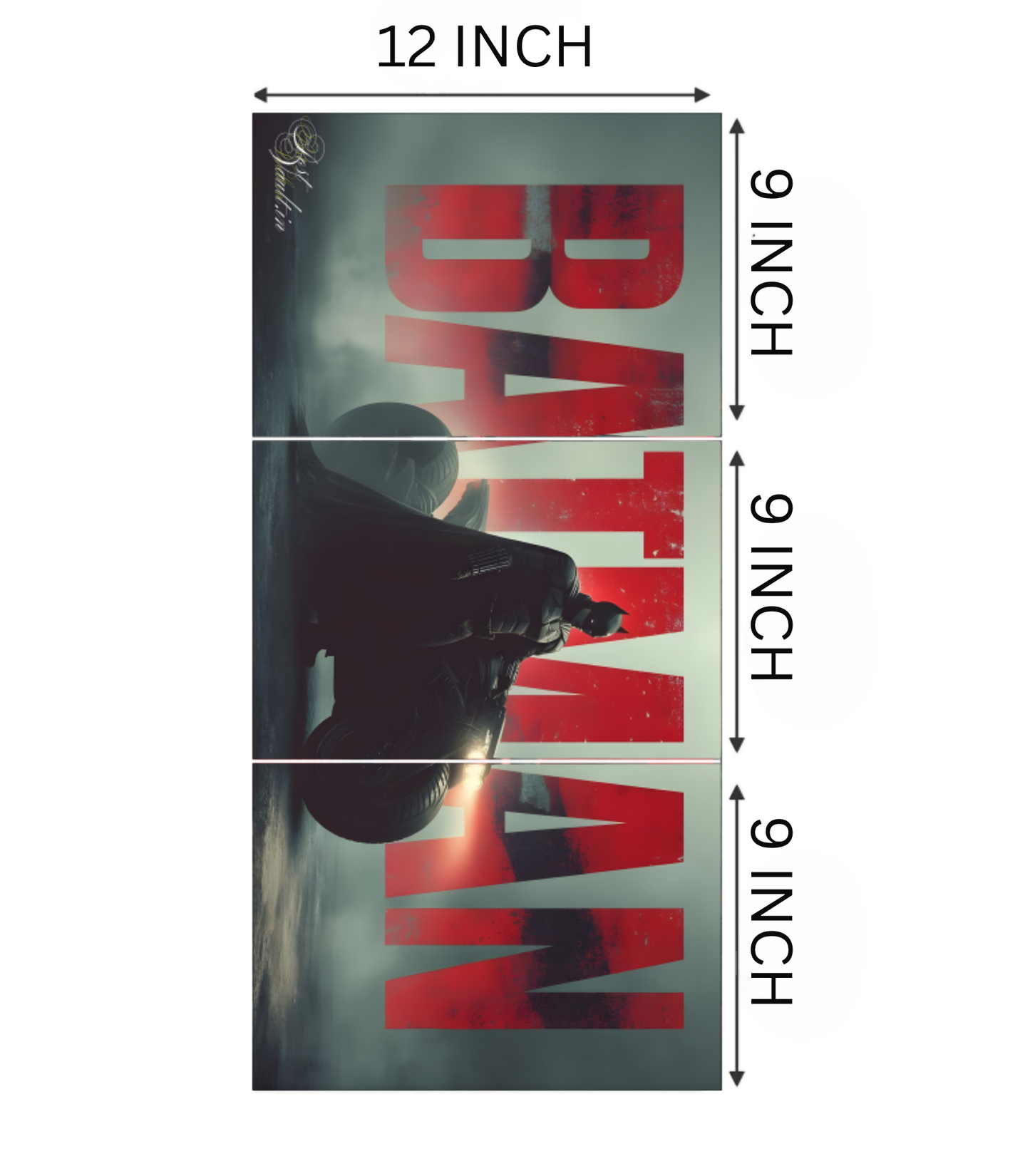 🦇 The Batman "Vengeance" Cinematic 3-Panel Split Poster Set