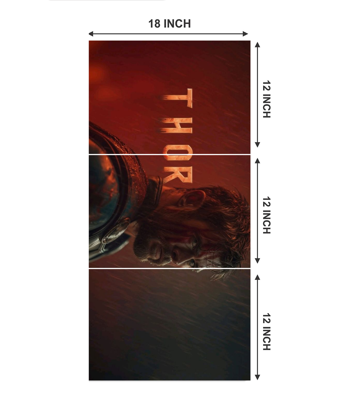 ⚡ Thor "God of Thunder" Cinematic 3-Panel Split Poster Set