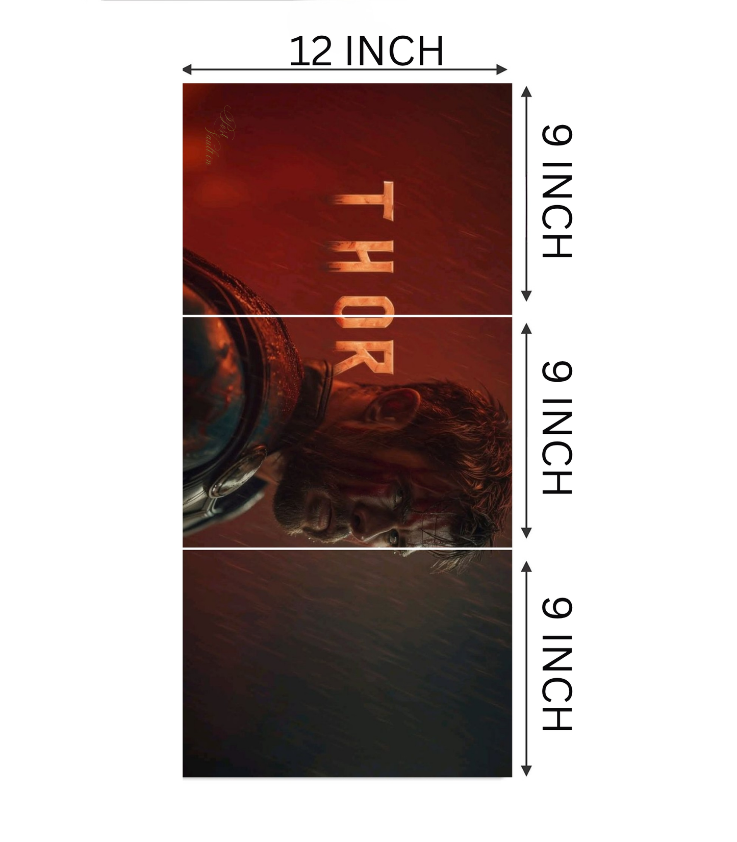 ⚡ Thor "God of Thunder" Cinematic 3-Panel Split Poster Set A4