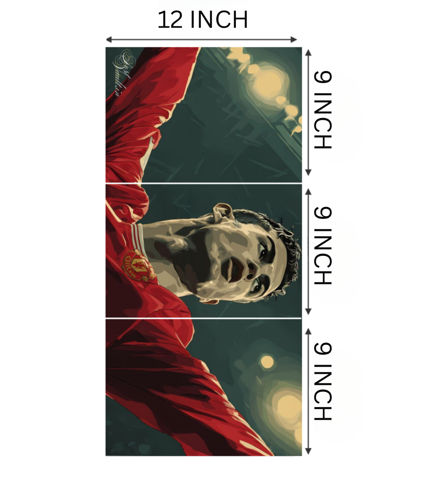 ⚽ Cristiano Ronaldo "CR7 Legacy" Cinematic 3-Panel Split Poster Set