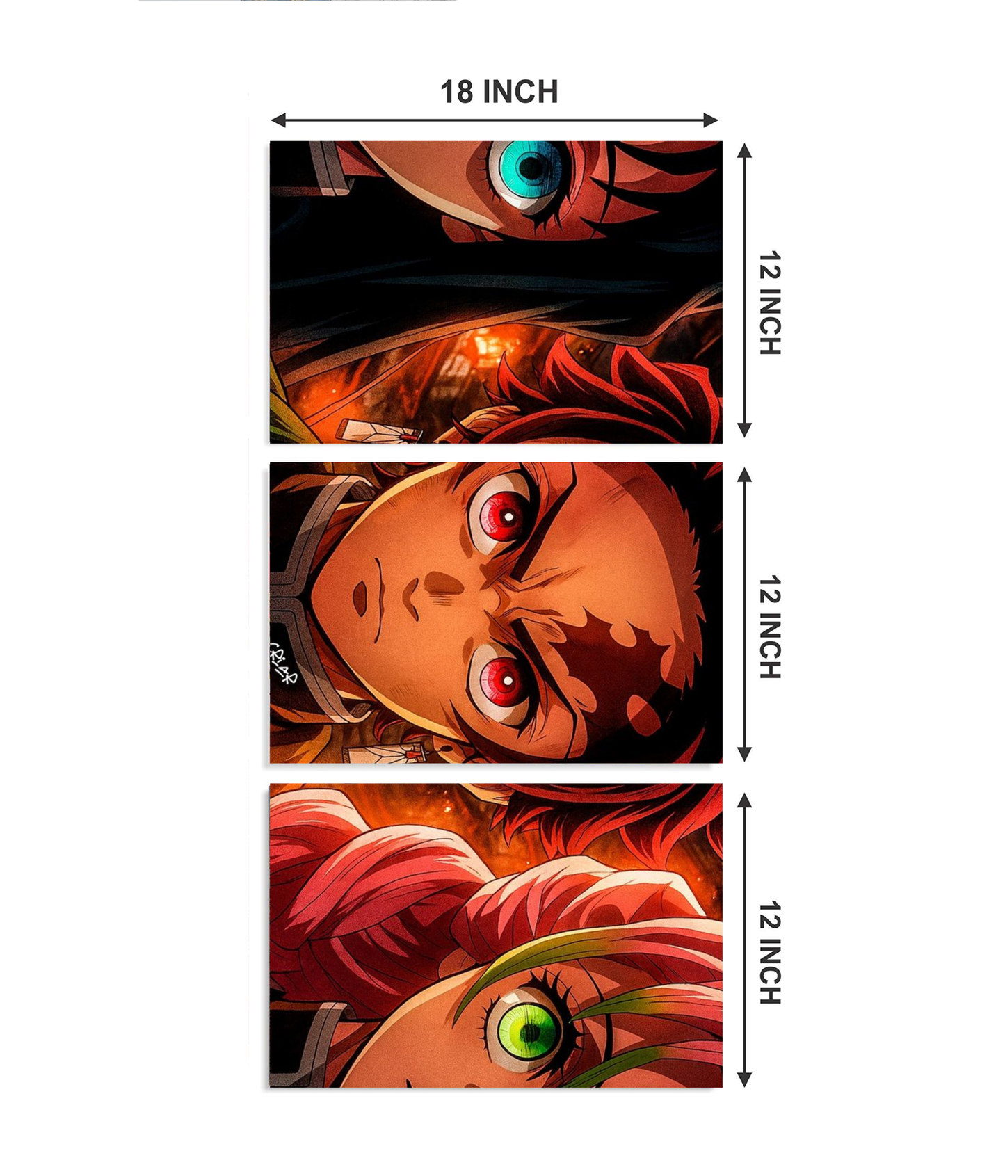 Demon Slayer "Swordsmith Village" 3-Panel Split Poster Set