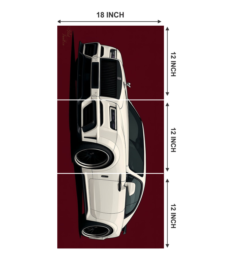 🚘 Luxury Widebody Rolls-Royce Cinematic 3-Panel Split Poster Set