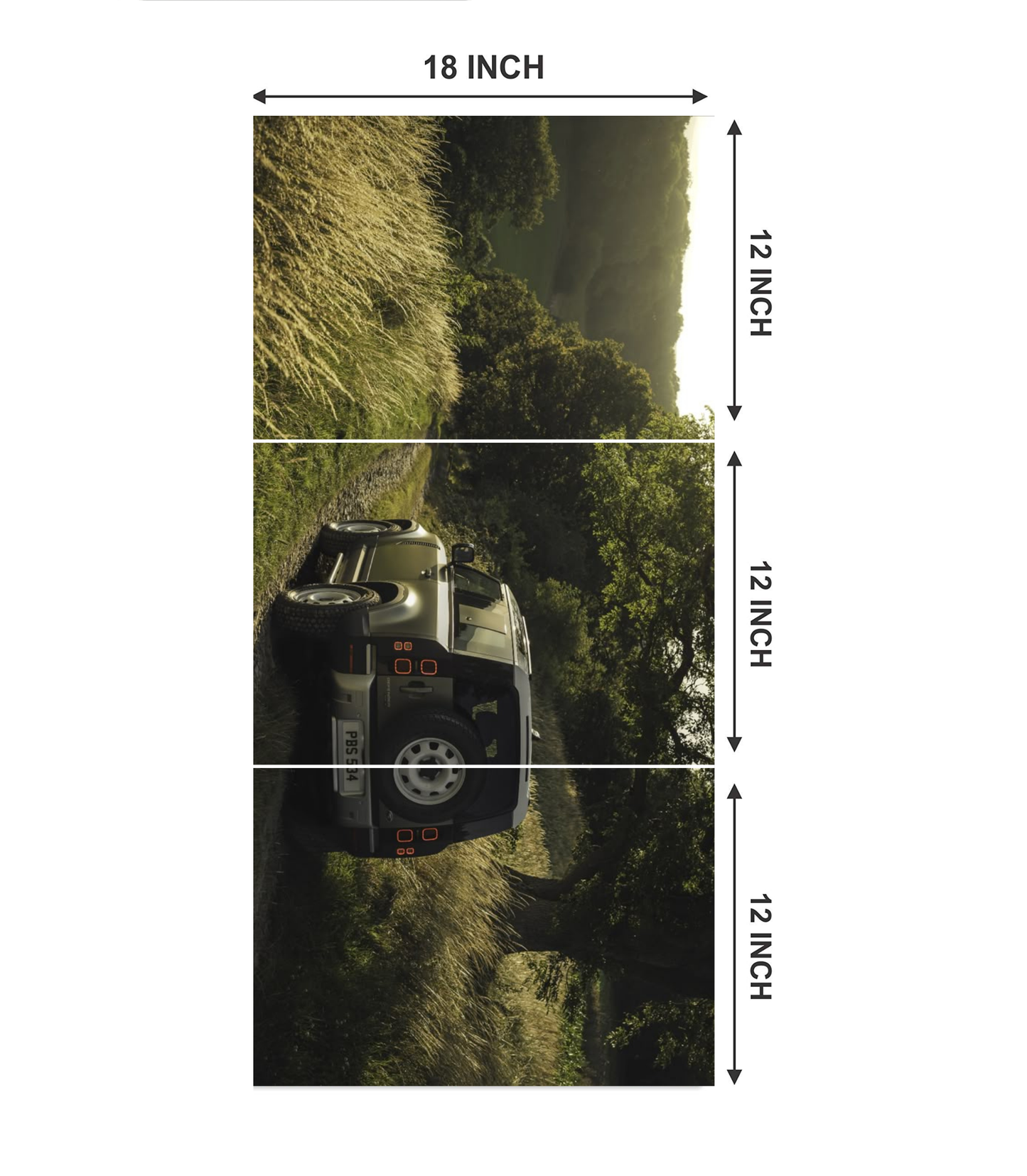 🚙 Land Rover Defender "Wilderness Expedition" 3-Panel Split Poster Set A4