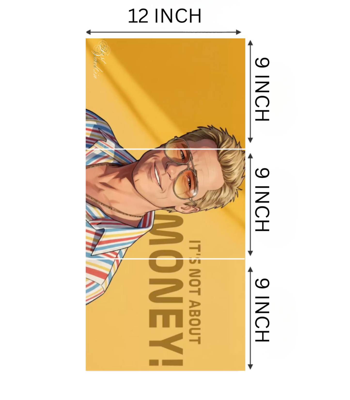 🕶️ Tyler Durden "Not About Money" 3-Panel Split Poster Set
