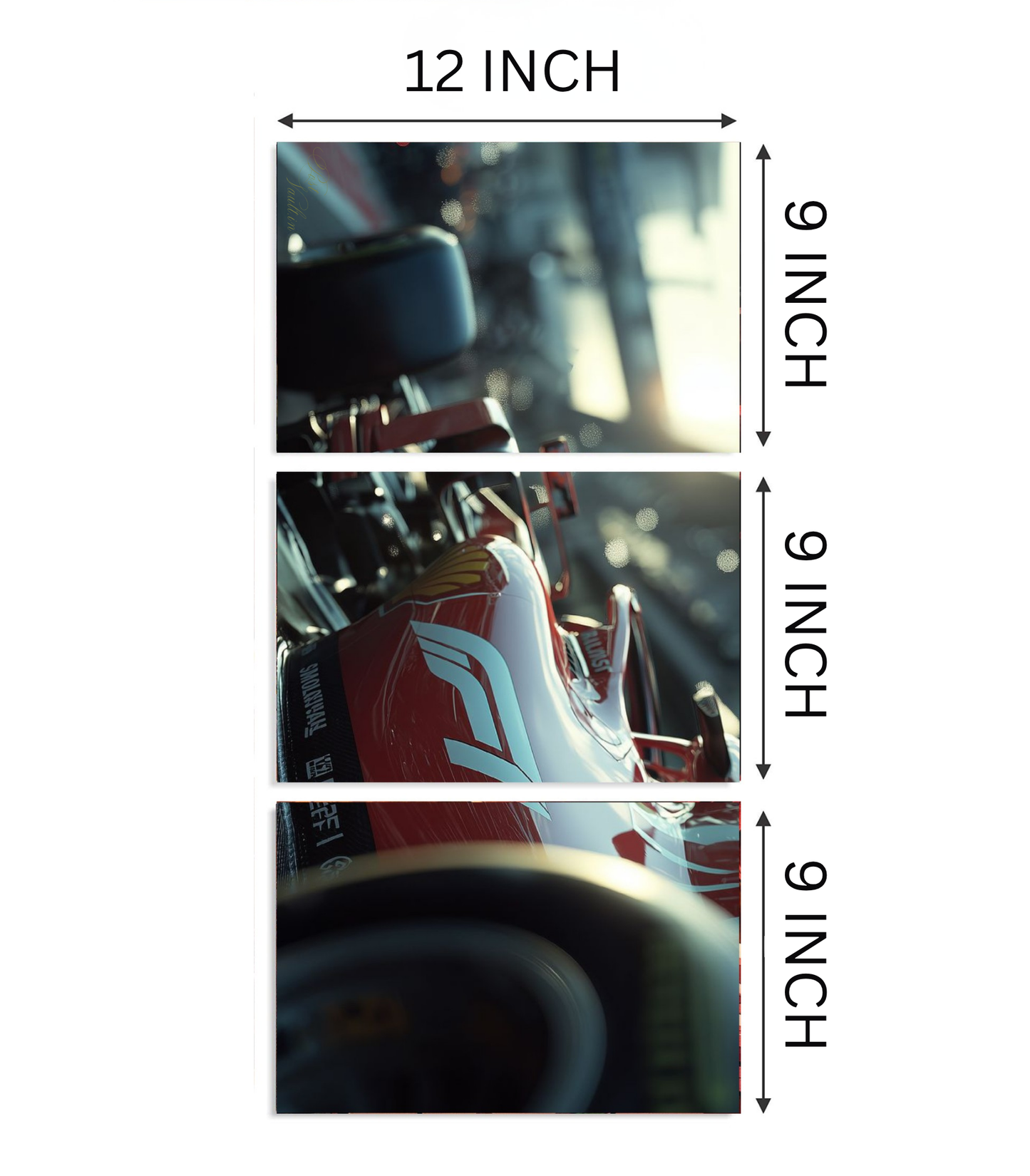 🏎️ Formula 1 "Grand Prix" 3-Panel Split Poster Set – 300 GSM Premium A4
