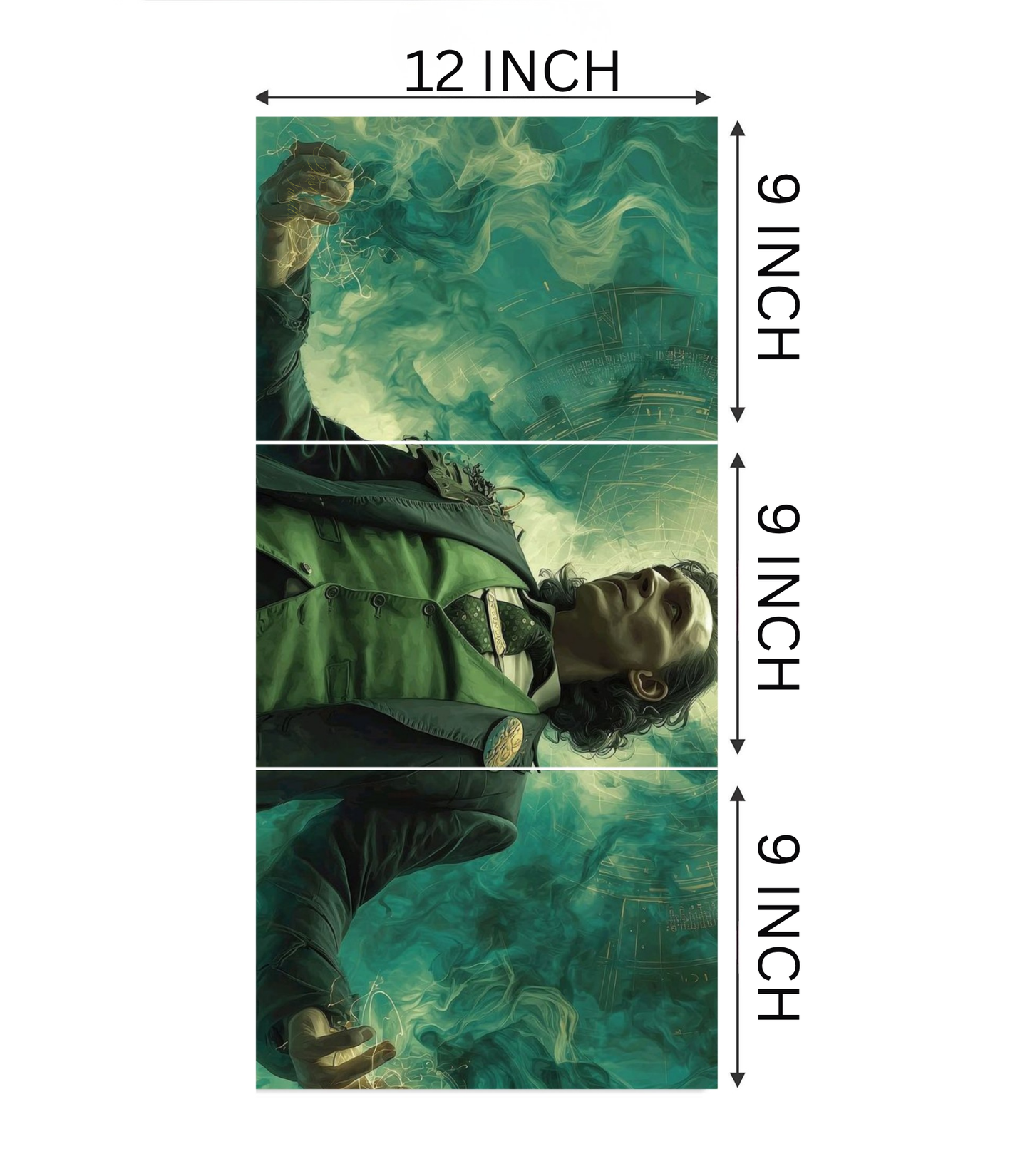 🐍 Loki "Glorious Purpose" Cinematic 3-Panel Split Poster Set A4