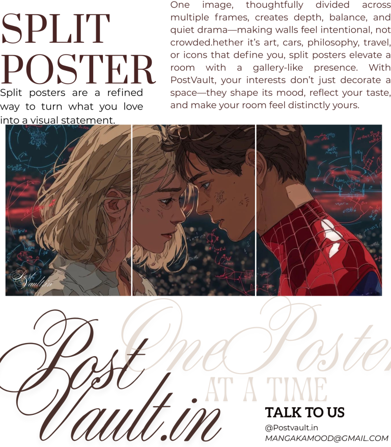 🕸️ Spider-Man & Gwen "Across the Stars" Artistic 3-Panel Split Poster Set