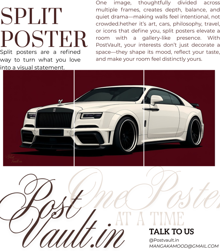 🚘 Luxury Widebody Rolls-Royce Cinematic 3-Panel Split Poster Set