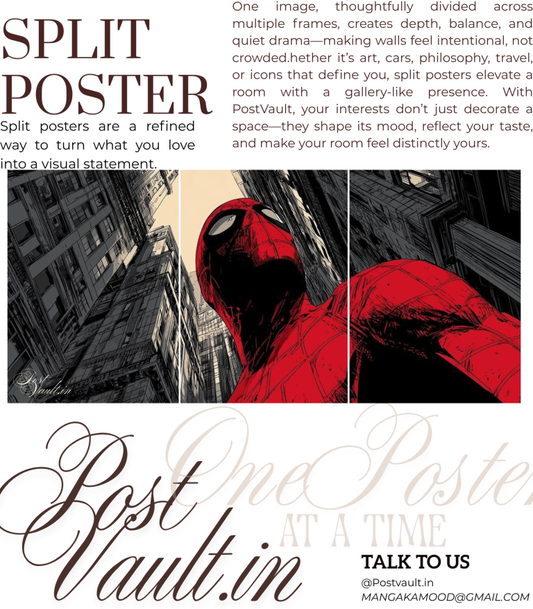 🕷️ Spider-Man "Concrete Jungle" Comic Sketch 3-Panel Split Poster Set
