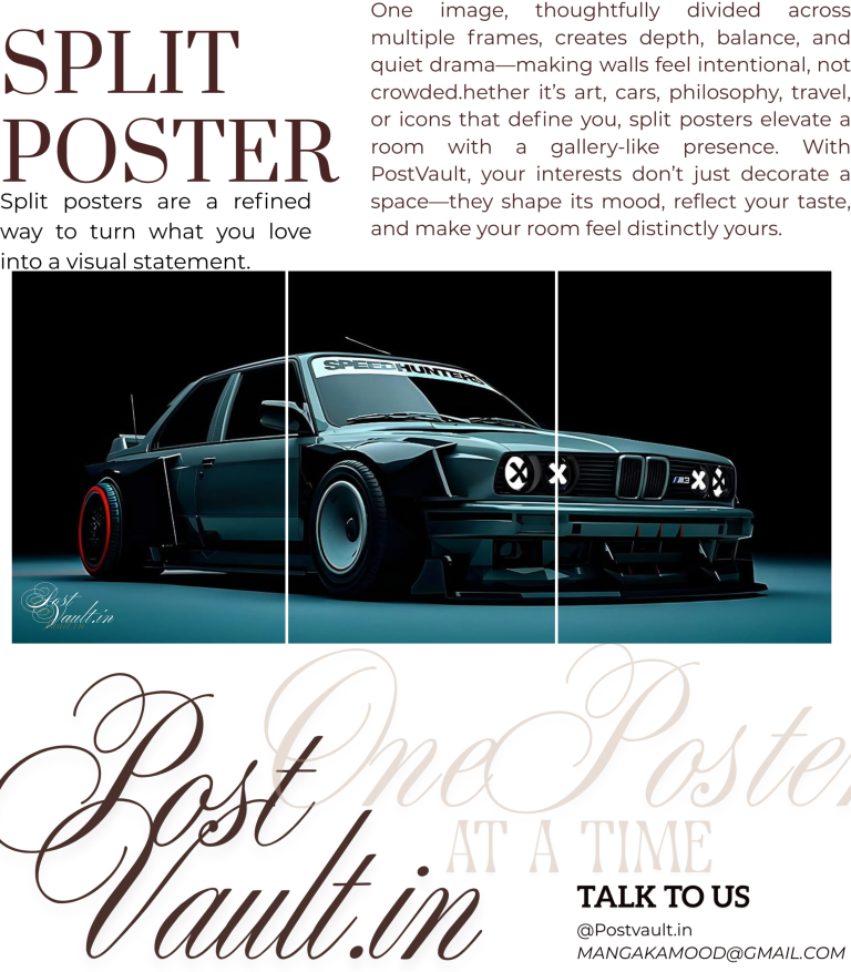 🏎️ Classic Widebody BMW "Speedhunters" 3-Panel Split Poster Set