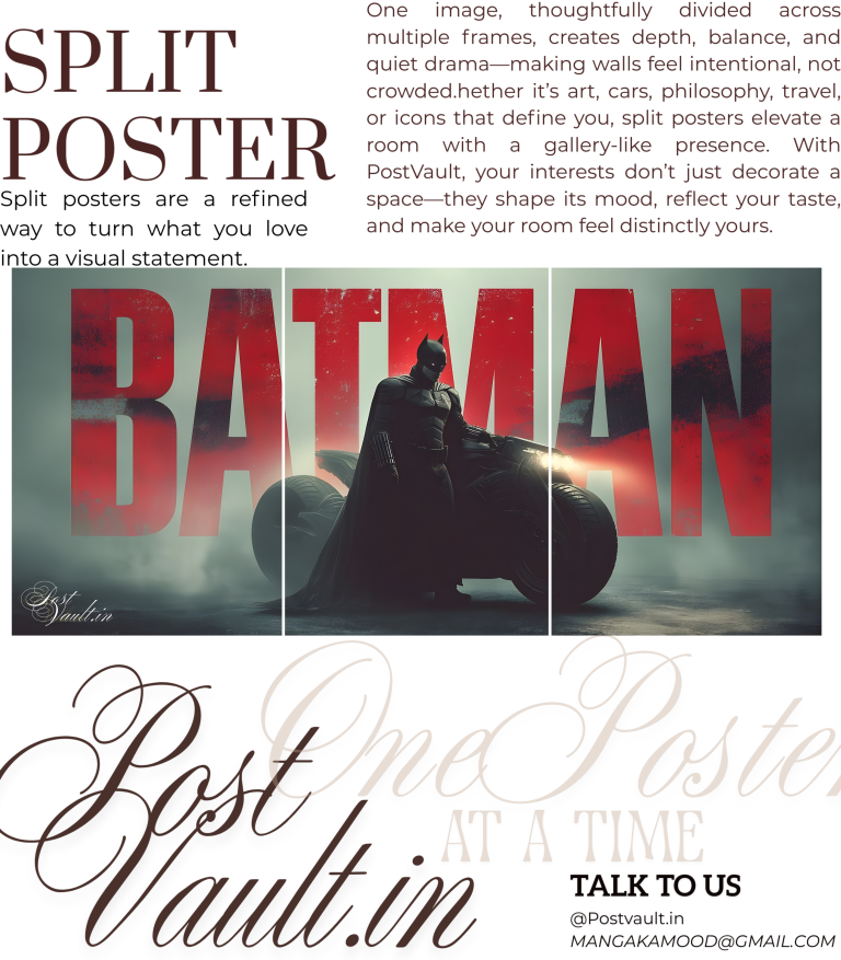 🦇 The Batman "Vengeance" Cinematic 3-Panel Split Poster Set