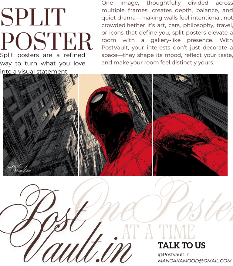 🕷️ Spider-Man "Concrete Jungle" Comic Sketch 3-Panel Split Poster Set