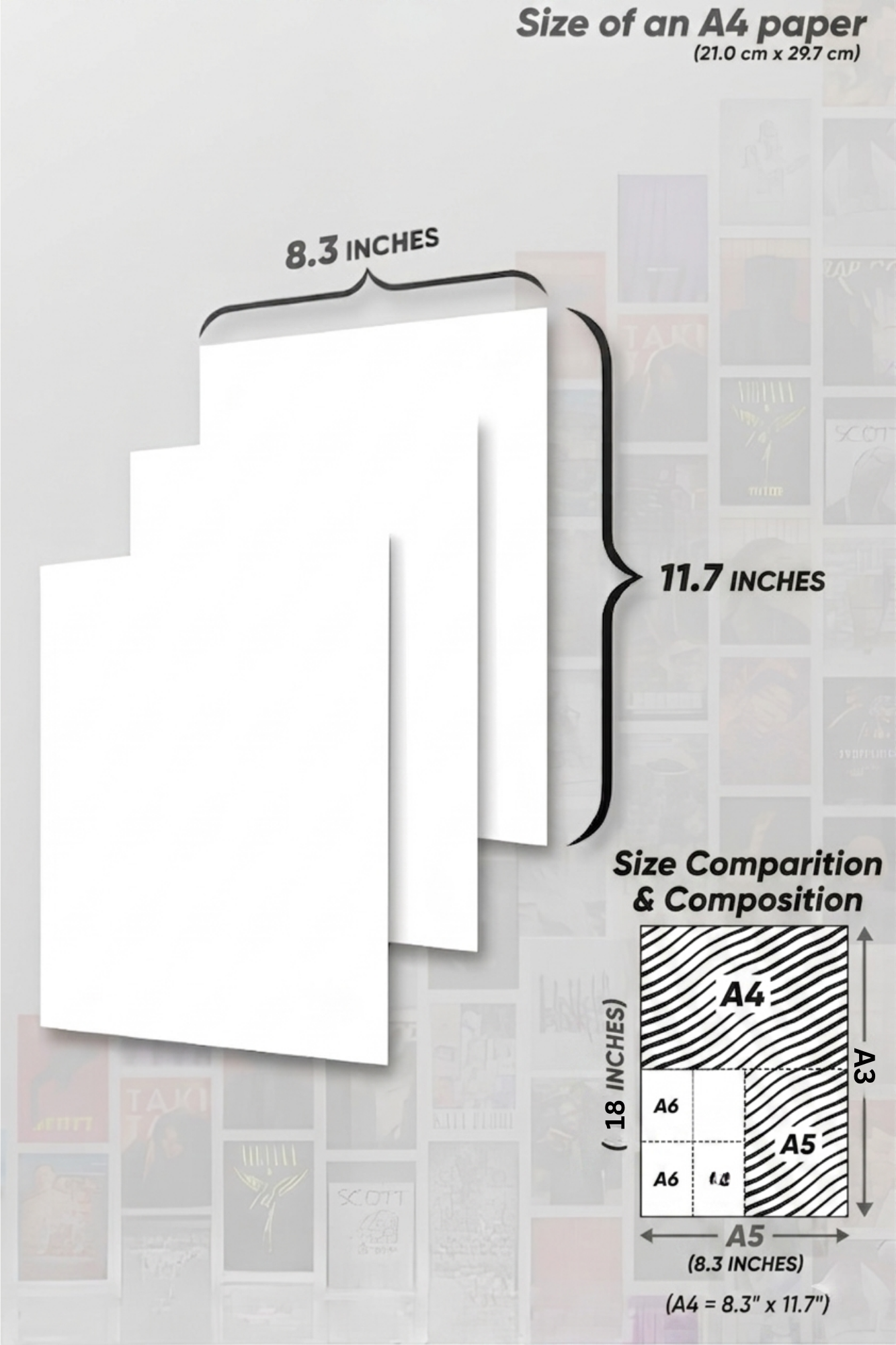 Dark Academia Writer's Wall Collage Kit - 50 Pcs 4x6 Inch Premium 300 GSM Aesthetic Room Decor