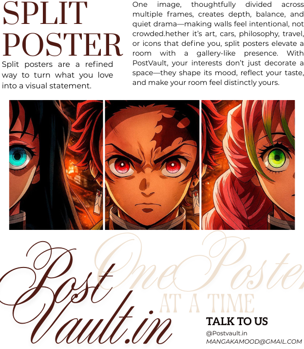 🔥 Demon Slayer "Swordsmith Village" 3-Panel Split Poster Set