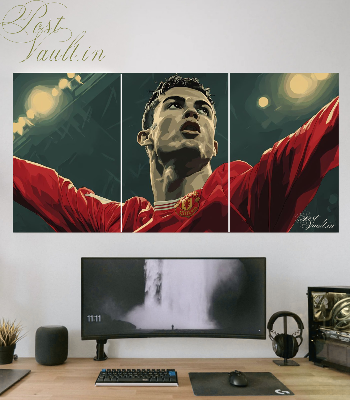 ⚽ Cristiano Ronaldo "CR7 Legacy" Cinematic 3-Panel Split Poster Set
