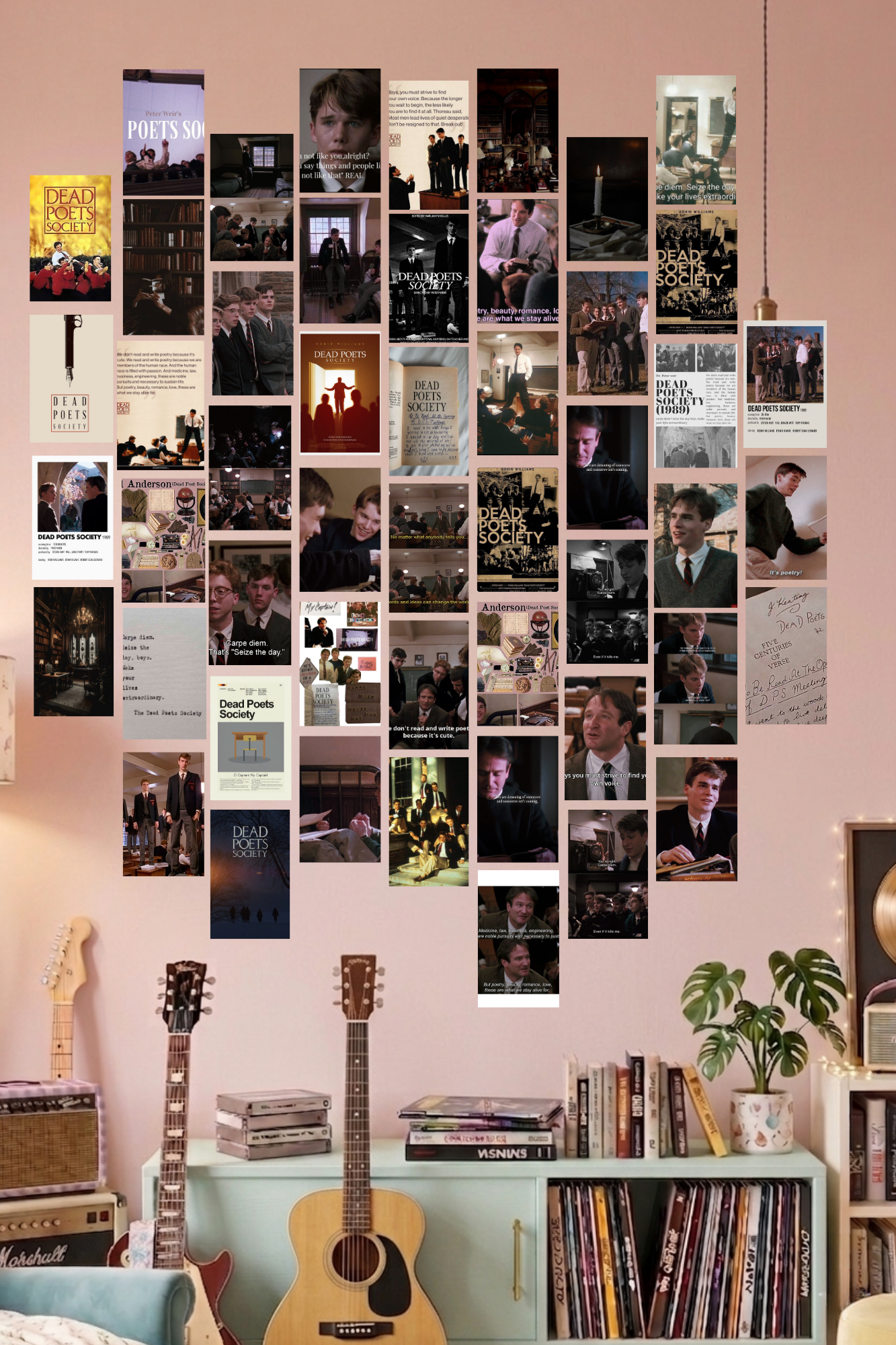 Dead Poets Society A6 Wall Collage Kit - 50 Pcs 4.1x5.8 Inch Premium 300 GSM WCA Aesthetic Room Decor