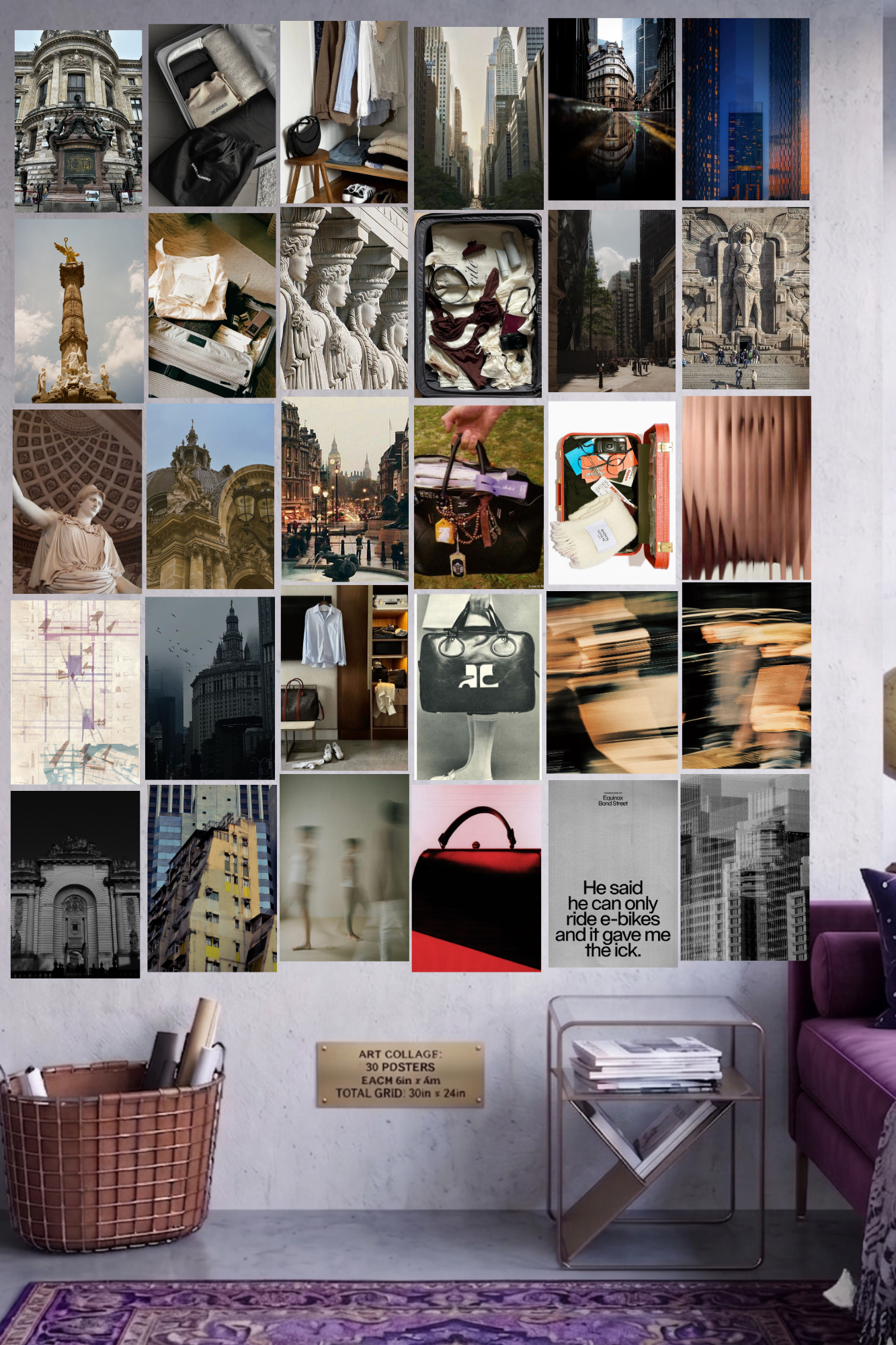 Global Wanderlust A4 Edition: 50-Piece Dreamy Travel & Architecture Wall Collage Kit (8.3x11.7" Premium Glossy Prints)