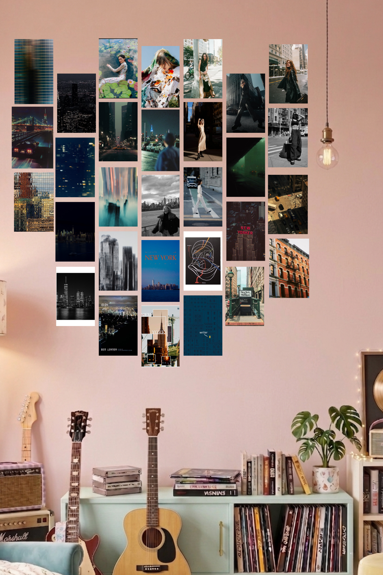 New York City A6 Wall Collage Kit - 30 Pcs 4x6 Inch Premium 300 GSM WCA Aesthetic Room Decor
