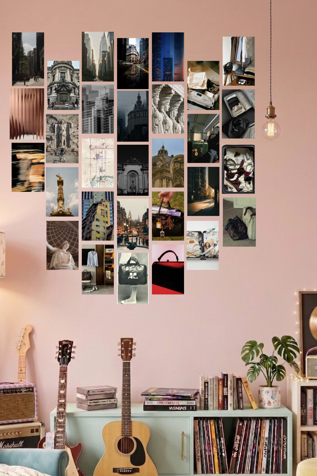 Dreamy Travel A6 Wall Collage Kit - 30 Pcs 4x6 Inch Premium 300 GSM WCA Aesthetic Room Decor