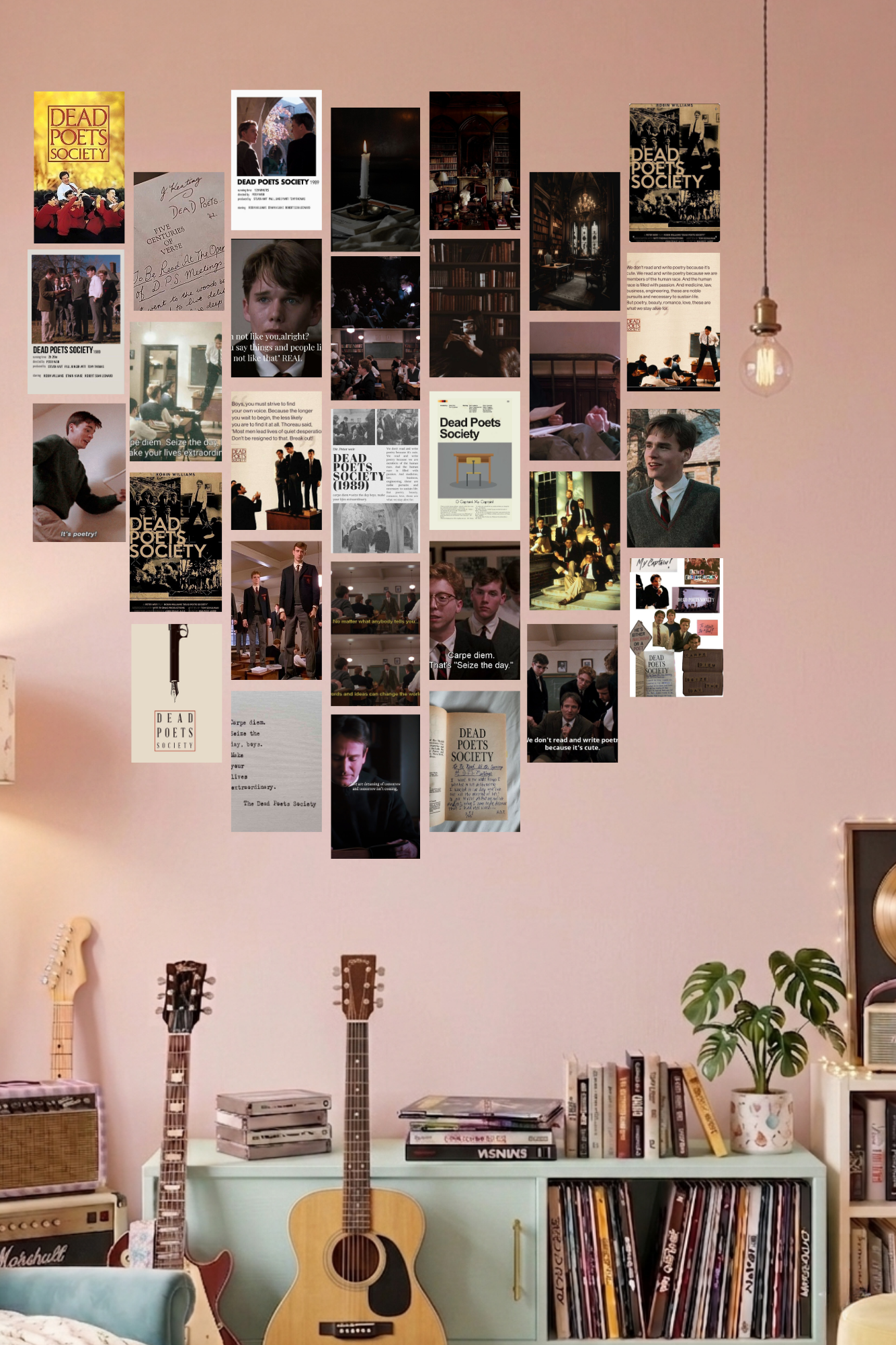Dead Poets Society A6 Wall Collage Kit - 30 Pcs 4.1x5.8 Inch Premium 300 GSM WCA Aesthetic Room Decor